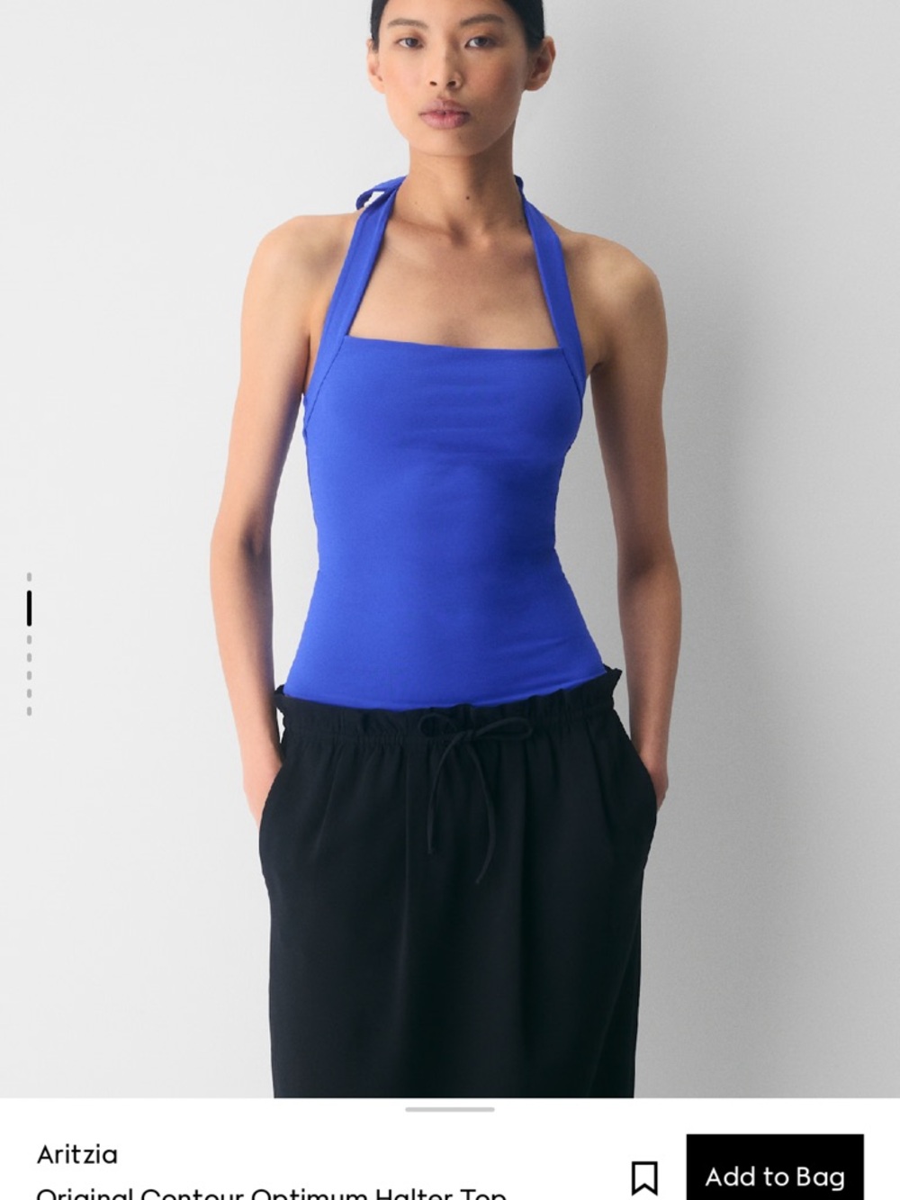 Aritzia ORIGINAL CONTOUR OPTIMUM HALTER TOP
ABLAZE BLUE, Size: S - Picture 7 of 8